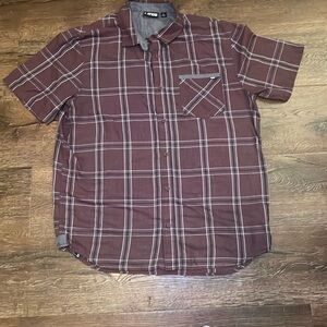 Vans Men's button down Short sleeved shirt EUC large
